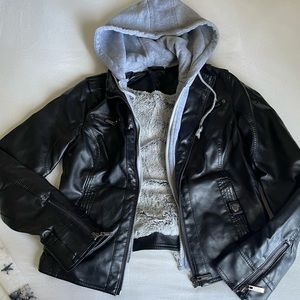 Joujou black leather jacket